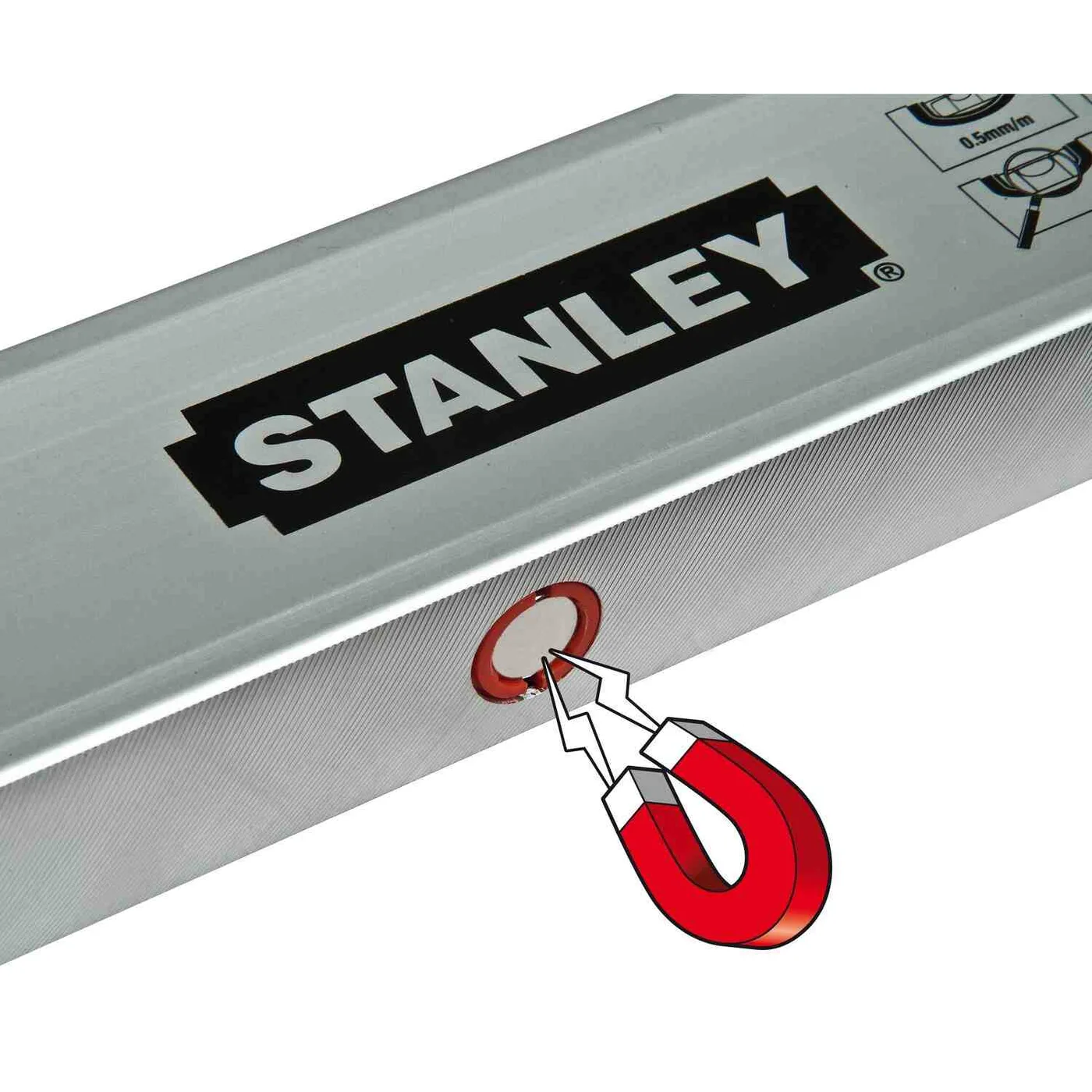 Рівень Classic Box Level алюмінієвий довжиною 600 мм з двома капсулами і магнітами STANLEY STHT1-43111 — фото 6