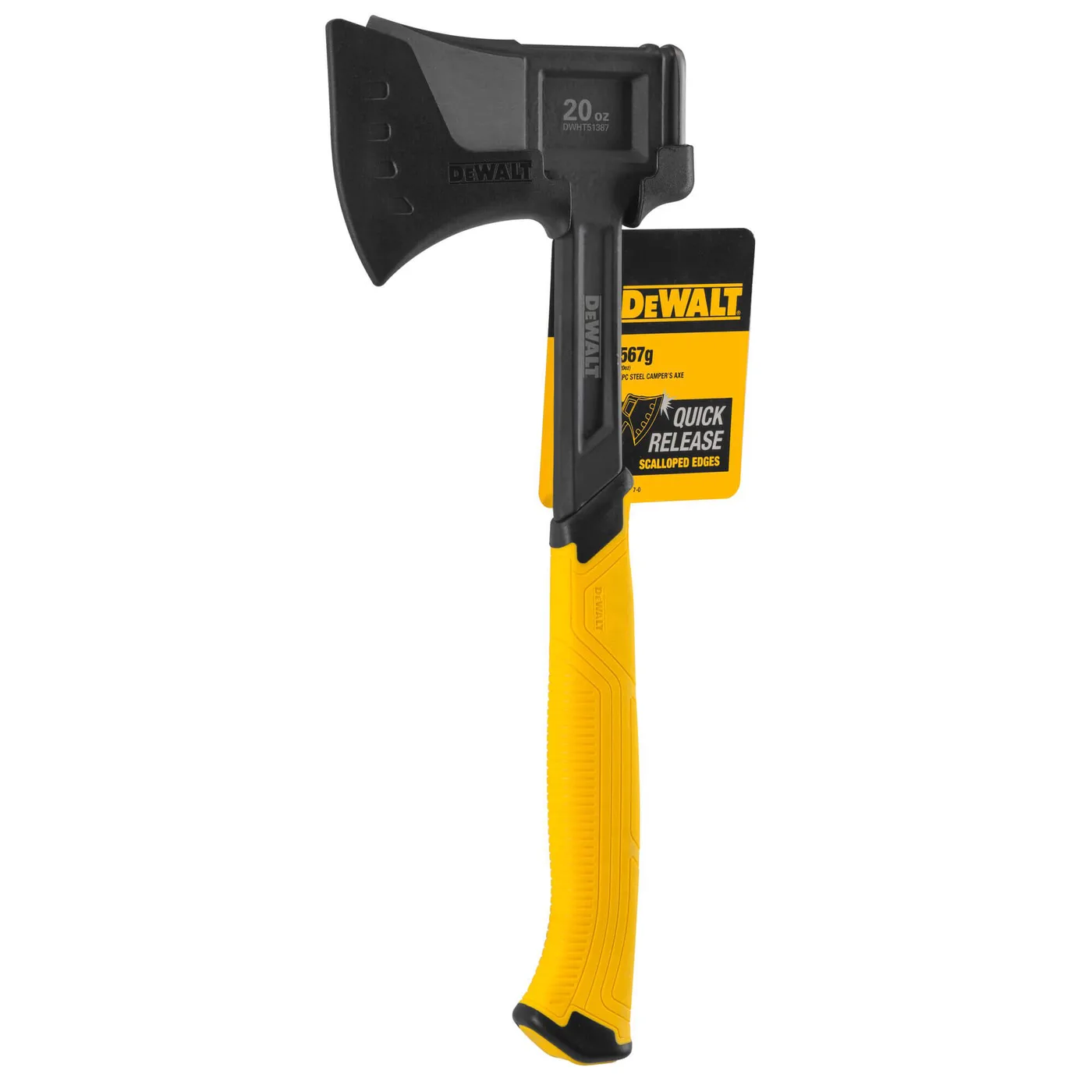 Сокира туристична суцільнометалева вагою 990 грам з чохлом DeWALT DWHT51387-0 — фото 5