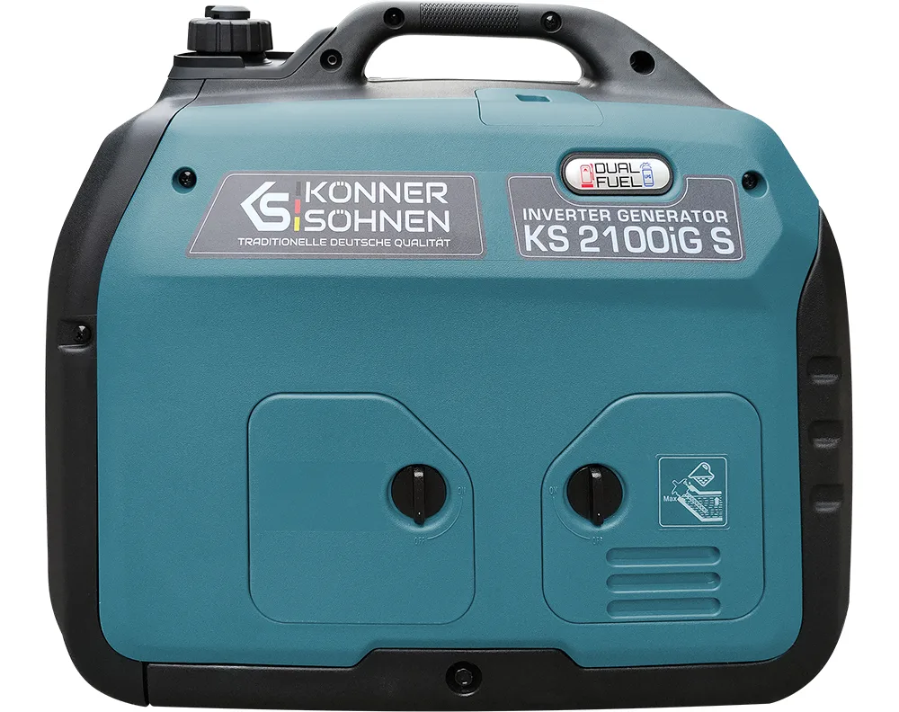 Інверторний генератор Könner & Söhnen KS 2100iG S, 1,8 кВт, газ/бензин, ручний стартер — фото 6