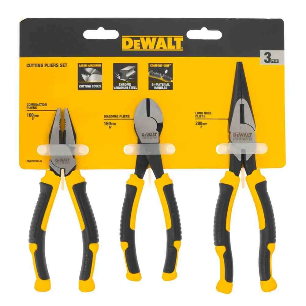 Набір з трьох шарнірно-губцевих інструментів LASER HARDENED DeWALT DWHT82813-0 — фото 2
