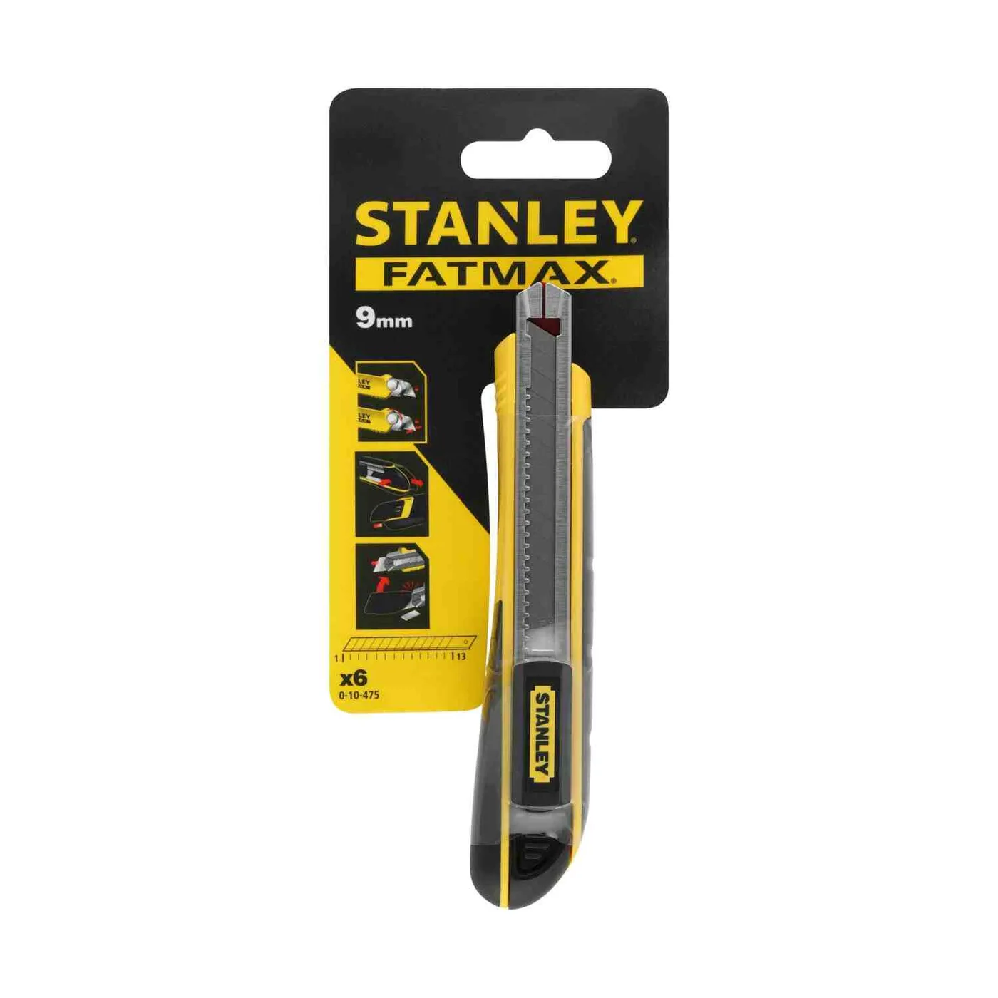 Ніж FatMax Cartridge довжиною 138 мм з лезом шириною 9 мм з сегментами, що відламуються STANLEY 0-10-475 — фото 3