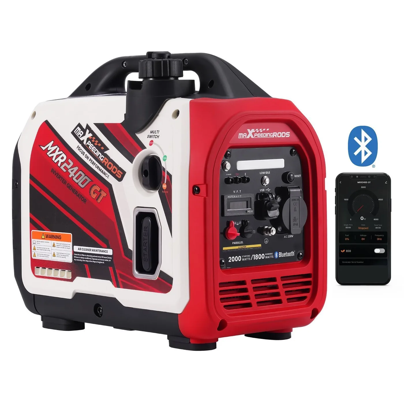 Генератор інверторний MaXpeedingRods MXR2400GT, 1.8 кВт, бензин, ручний стартер — фото 3