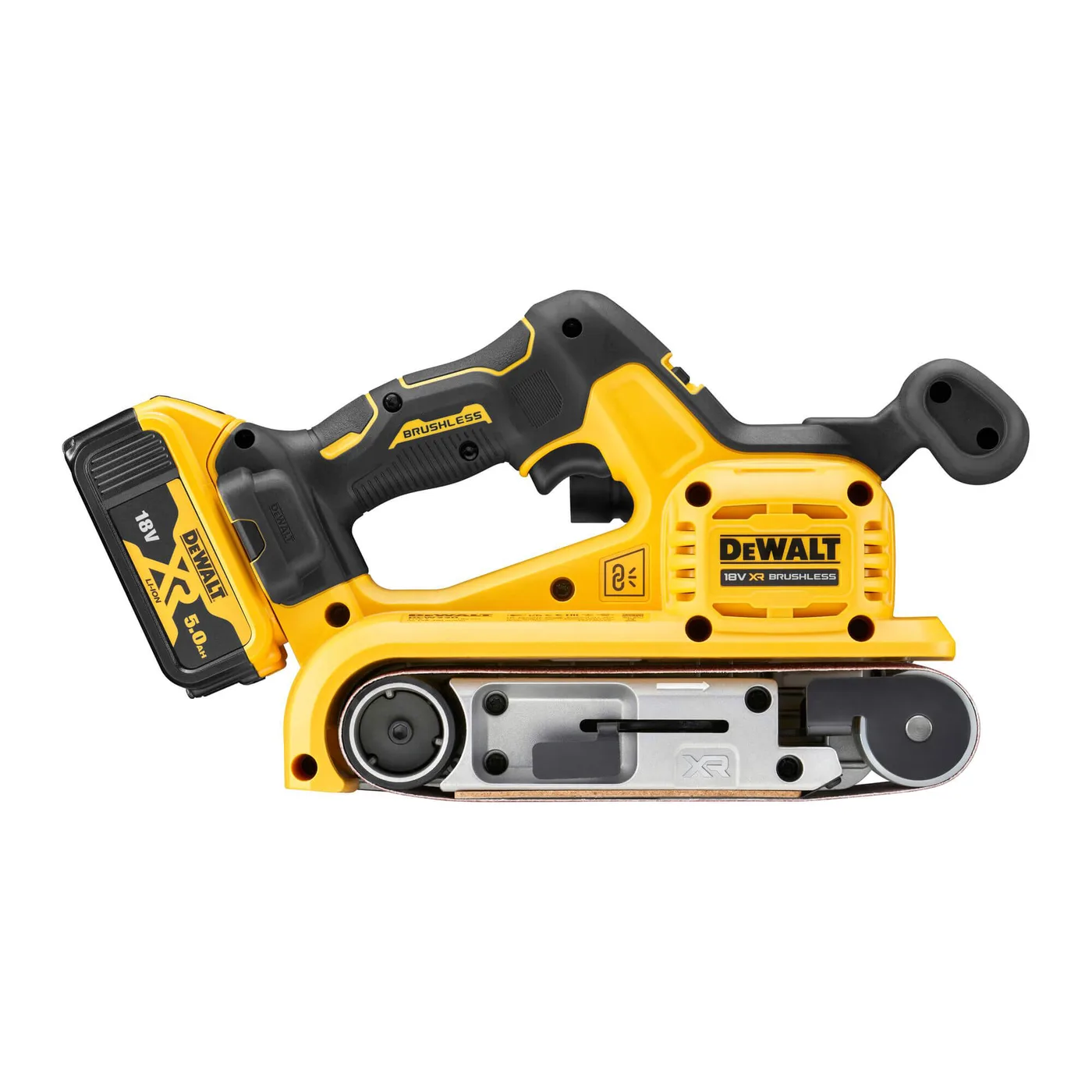 Шліфмашина стрічкова акумуляторна безщіткова DeWALT DCW220P2 — фото 2