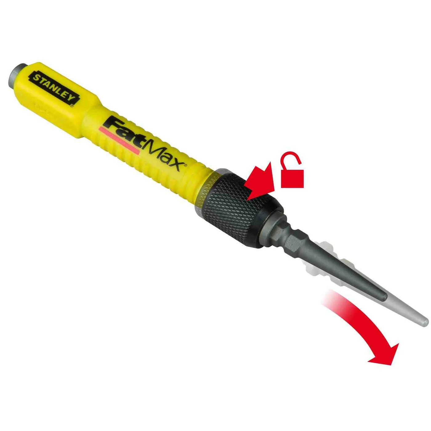 Пробоєць FatMax® Interchangeable Nail Set з переставним наконечником 0,8 мм+1,6 мм, завдовжки 76 мм STANLEY 1-58-501 — фото 5